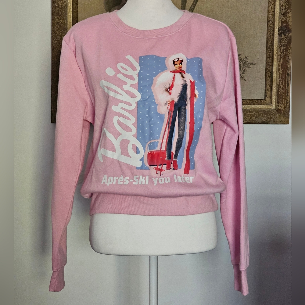 NWT SKI Barbie Pink Graphic Women's Sweatshirt.